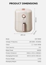 EuropAce 3.5L Air Fryer - EAF 5352Z 
