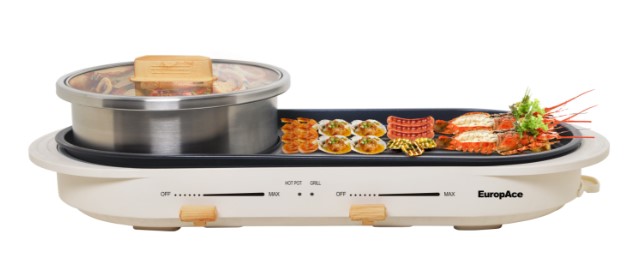 Europace 3L Hotpot with Non-Stick Grill EMC7303D