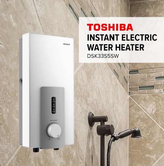 Toshiba Instant Electric Water Heater DSK33S5SW White