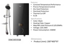 Toshiba Instant Electric Water Heater DSK33ES5SB Black