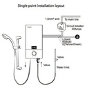 Toshiba Instant Electric Water Heater DSK33ES5SB Black