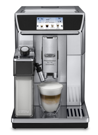 DeLonghi PrimaDonna Elite Experience Automatic Coffee Maker (ECAM650.85.MS) Metal Silver