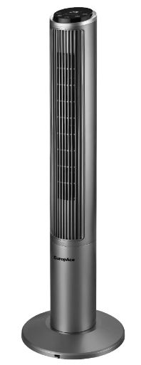 Europace 40" Metallic Grey Tower Fan | Online Exclusive, Safe for Children, Touch Control ETF1102D