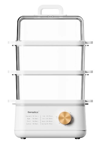  EuropAce 3 Tier 18L Food Steamer (EFS3182B) White