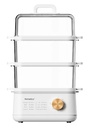  EuropAce 3 Tier 18L Food Steamer (EFS3182B) White