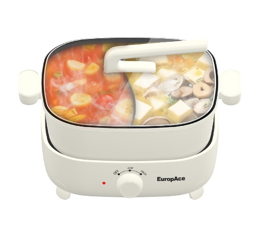 EuropAce 6L Non-Stick Yuan Yang Multi-Cooker Hotpot 1800W (EMC5600D)