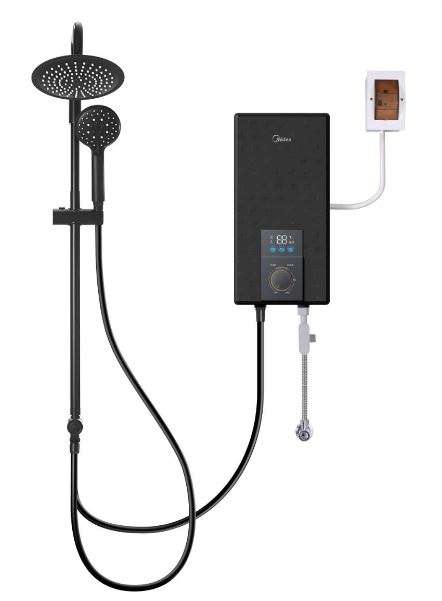Midea Electric Instant Water Heater MWH-38EMBP(B)BRS Black