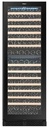 EuropAce 154 Bottles Dual Zone Wine Chiller | 3 Layered Anti-UV Glass, Beechwood Shelves (EWC8154DBK) 