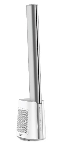 EuropAce Slim and Compact Air Purifying Bladeless Fan | Dual HEPA Filters, Strong Air Flow, Space-Saving (Single Airflow) (EBFZ2WH)