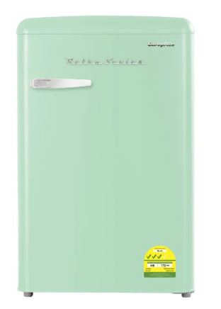 EuropAce 108L Retro 1 Door Fridge (ER5118EGN) Pastel Green