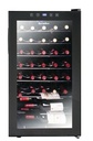 EuropAce 33 Bottles Wine Chiller | 3 Layered Anti-UV Glass, Recessed Handle (EWC1331S)