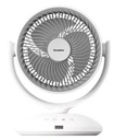 EuropAce 7-Inch Desk Fan with Digital Control - White EDF3731DWH