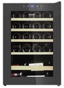 EuropAce 20 Bottles Wine Chiller | 3 Layered Anti-UV Glass, Beechwood Shelves (EWC3203DGY) 
