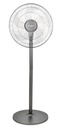 EuropAce 16” DC Stand Fan with Remote | Energy Efficient, Low Noise & Powerful Airflow | Ideal for Large Rooms & Open Spaces (ESF5165EDCR) Metallic Grey
