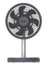 EuropAce 7” Rechargeable DC Fan with Adjustable Height (EUF3753DGY) Grey
